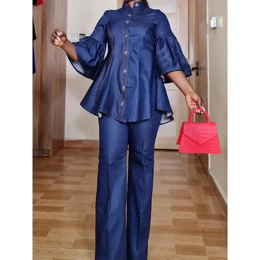Women’s Spring Fashion Denim 2-Piece Set