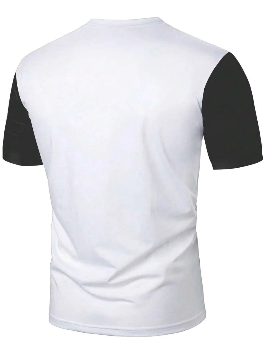 Men’s Personalized Pattern Print Short-Sleeve T-Shirt