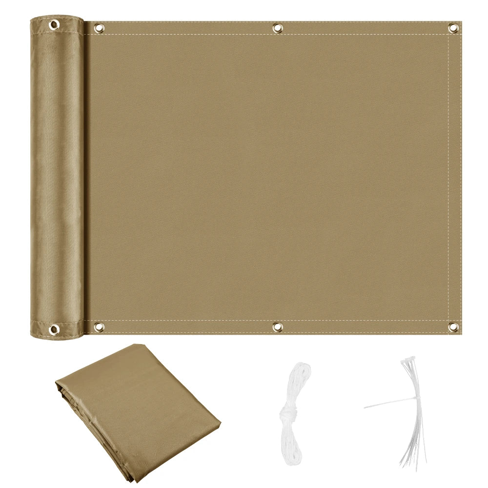 Balcony Privacy Screen Fence Cover – UV Protection, Waterproof & Weatherproof Windscreen
