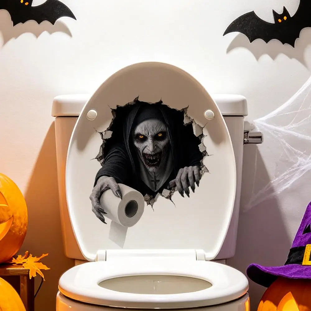 Halloween Wall Stickers – Scary Ghost Wall Decals for Bedroom, Living Room, Bar, and Party Decorations