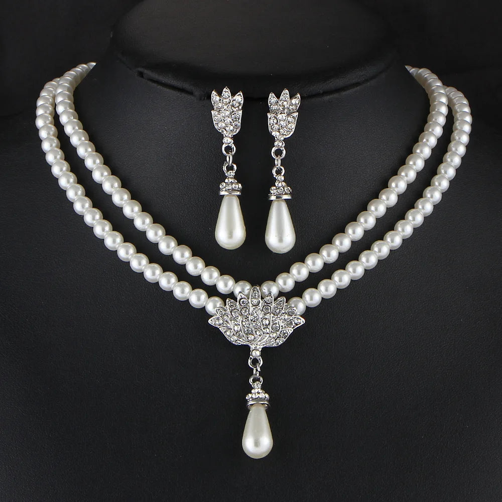 Elegant European & American Bridal Necklace Set