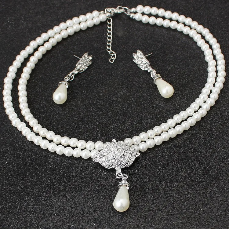 Elegant European & American Bridal Necklace Set