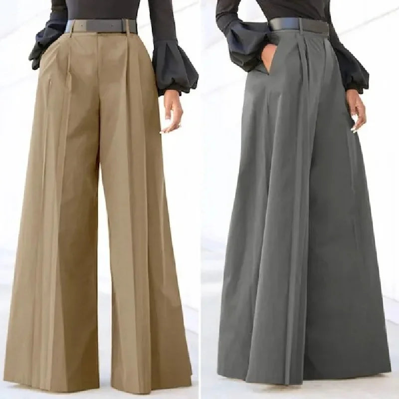 Women's Wide Leg Palazzo Pants – Summer Linen Comfort with Stylish Prints