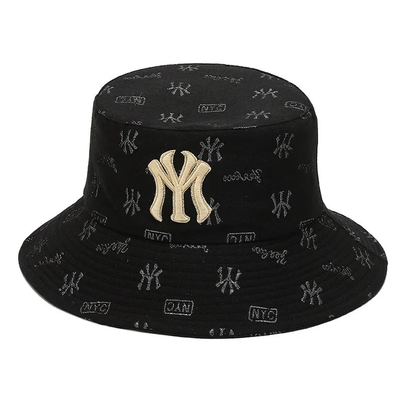 Unisex Letter Embroidery Fisherman Hat – Summer Sun Protection Bucket Hat