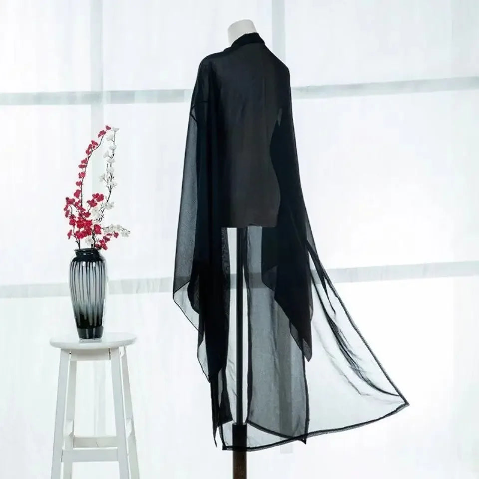 Traditional Hanfu Overcoat Chiffon Cardigan Cloak