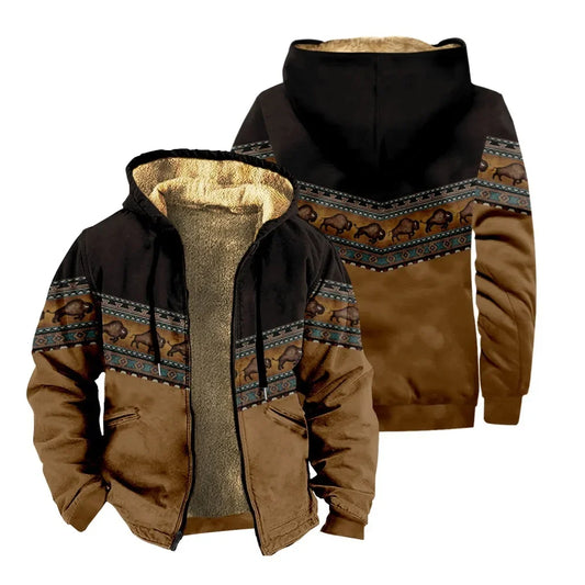 Thickened Fleece-Lined Double Layered Cotton Jacket