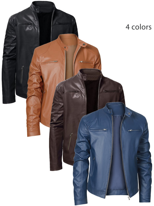 3 New Stylish Windproof Stand Collar Jacket for Men