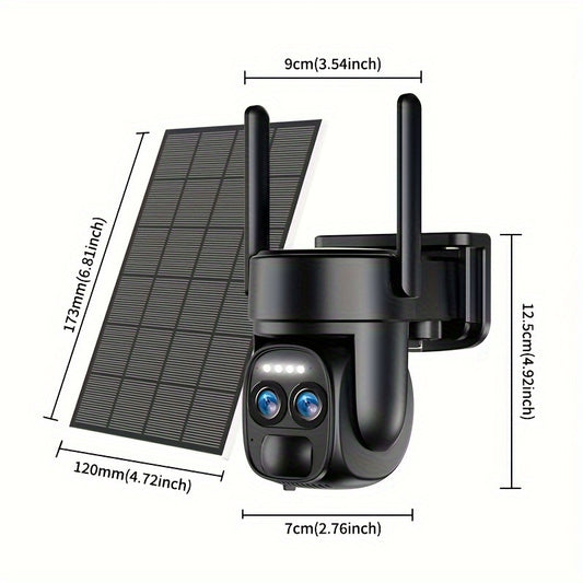 4PCS 2K High-Definition Security Camera System with Solar Panels