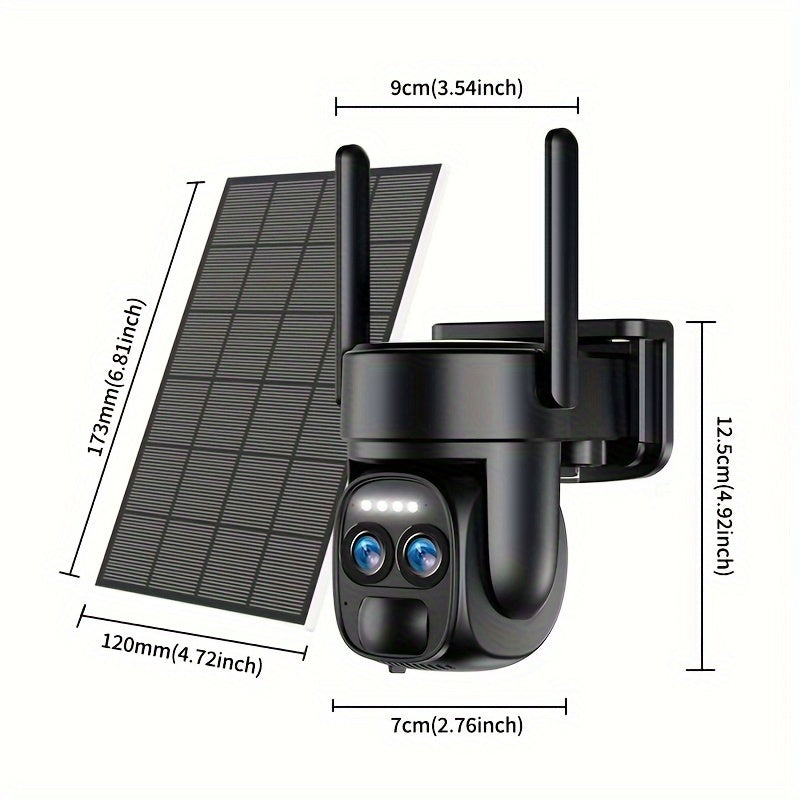 BEENOCAM 10× Zoom 360° Solar-Powered Security Camera