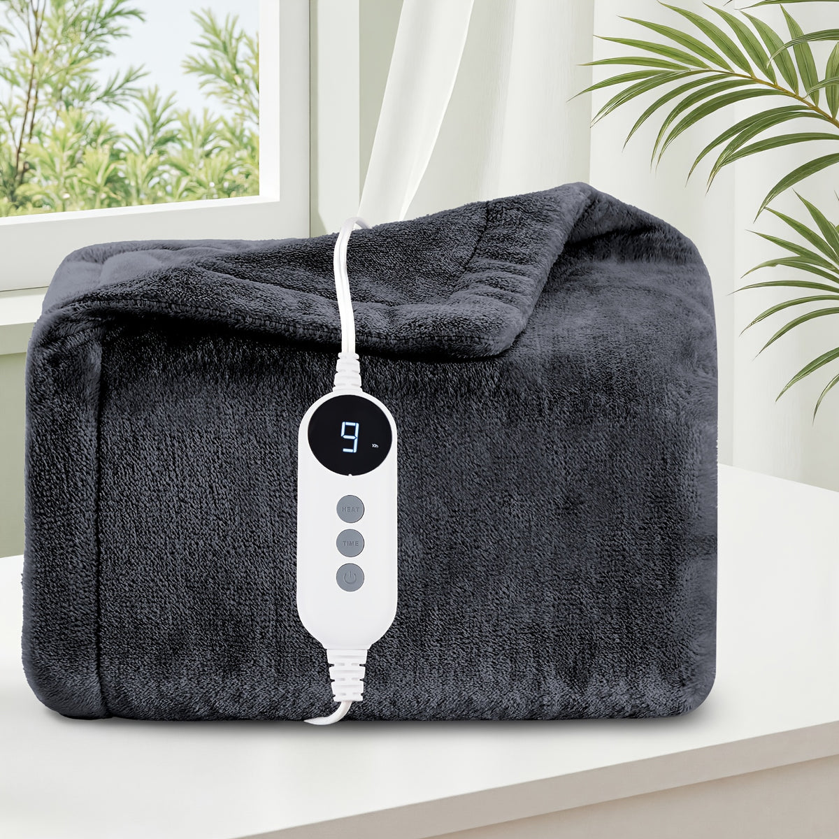 Heated Electric Blanket – All Sizes | Cozy Warm Double-Sided Flannel