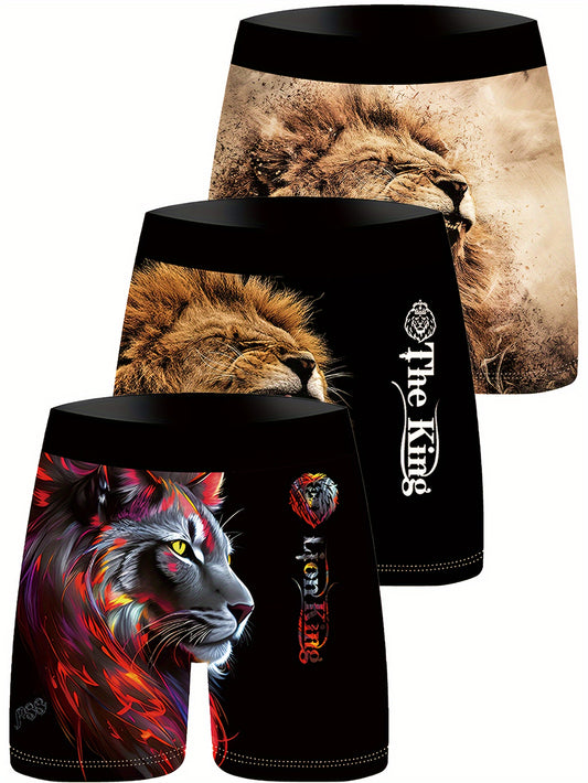 3-Pack Men’s Breathable Ice Silky Fiber Boxer Briefs
