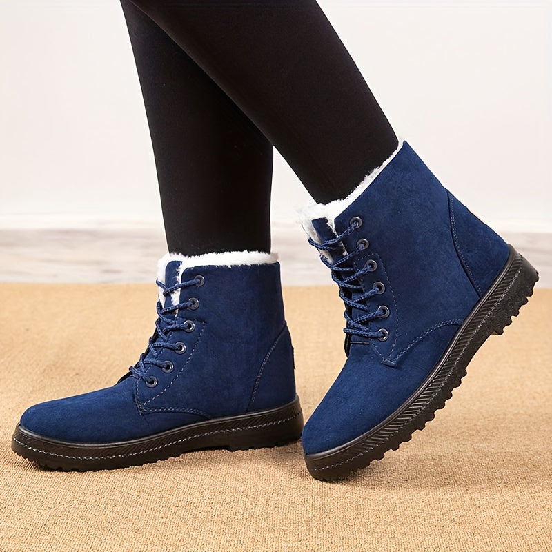 Slip-Resistant & Plush Lined Women's Winter Snow Boots – Black B