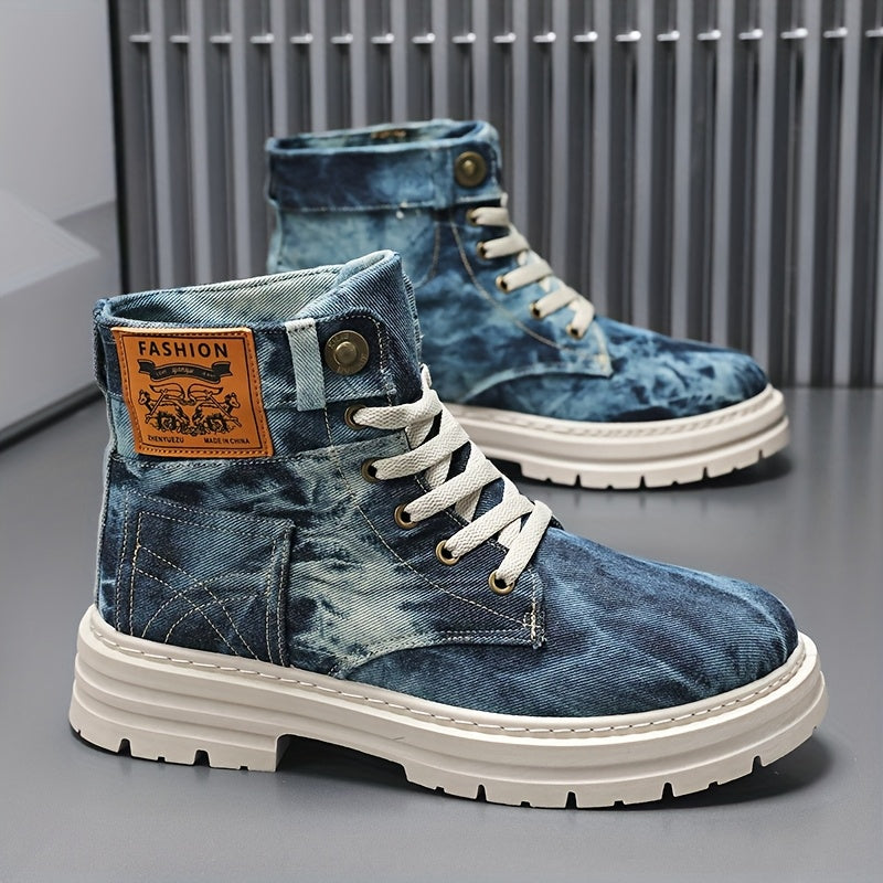 Zhenyuezu Men’s Casual Streetwear Ankle Boots