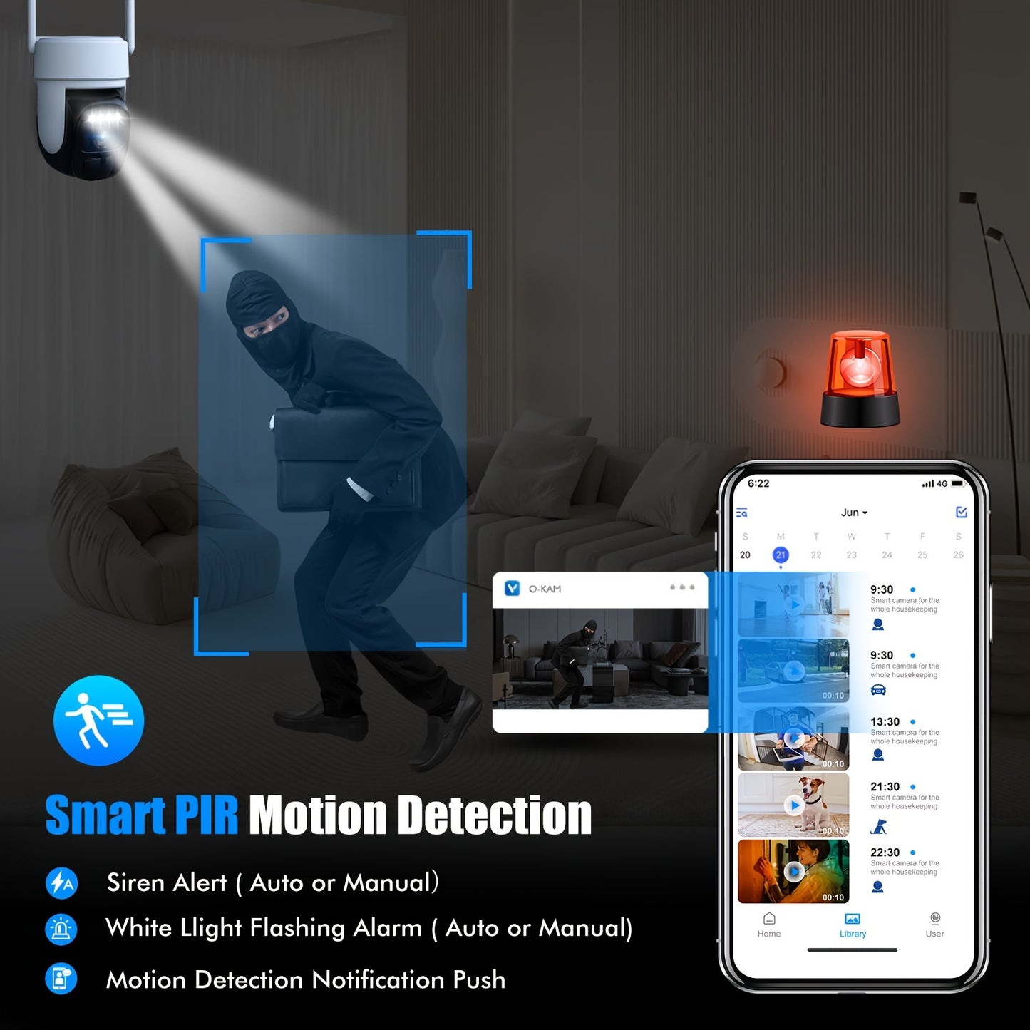 3-pack solar-powered security camera kits