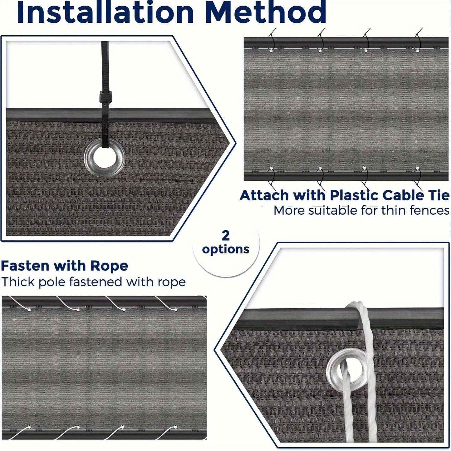 [3x16ft Privacy Screen Fence Cover Net – Windproof, Sun Shade Outdoor Protection]
