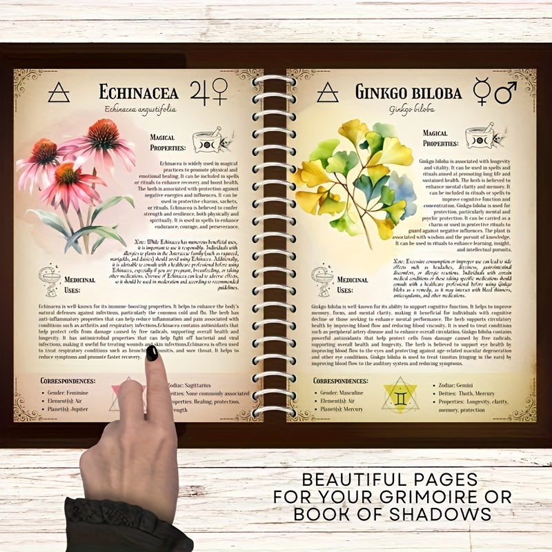 Ultimate Medicinal Herbs Collection Grimoire Notebook