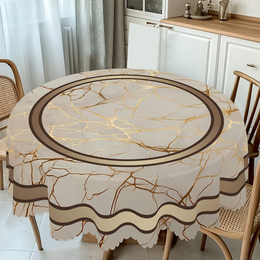 Marble Theme Tablecloth – 1pc (Rectangular & Round Options)