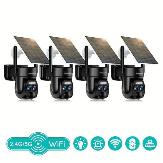 BEENOCAM 10× Zoom 360° Solar-Powered Security Camera