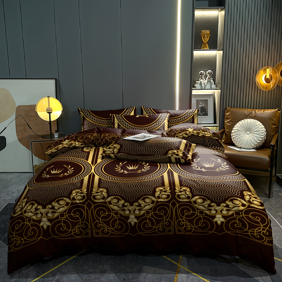 3-Piece Nordic European Floral Print Bedding Set