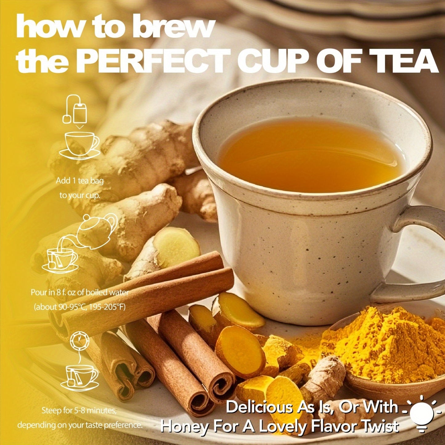 Turmeric Ginger Cinnamon Tea – 50 Bags