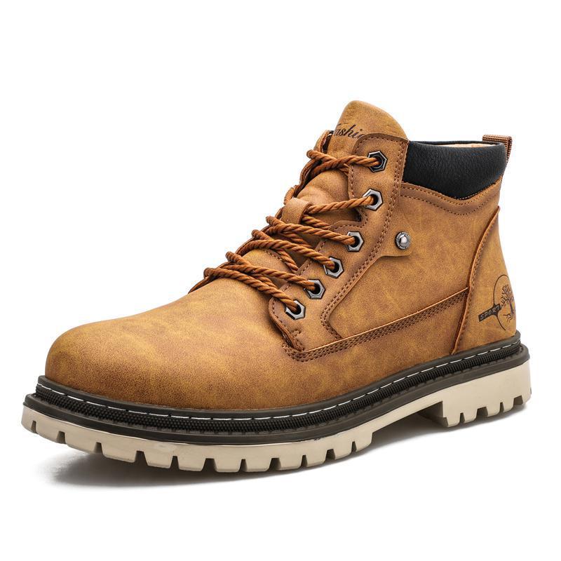 Men’s Casual High Top Leather Tooling Shoes
