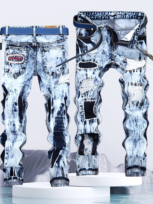 Men's Slim Stretch Ripped Jeans