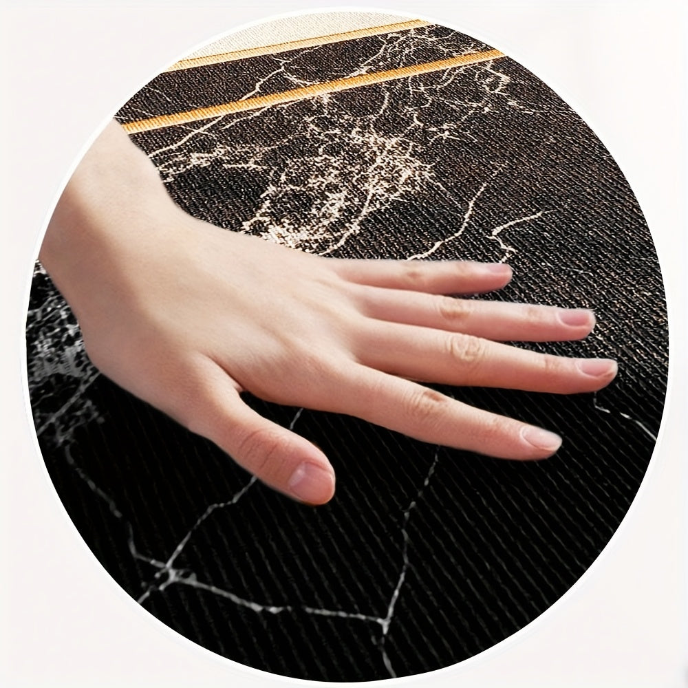 Golden Diamond Velvet Carpet – Non-Shedding | 1 Piece