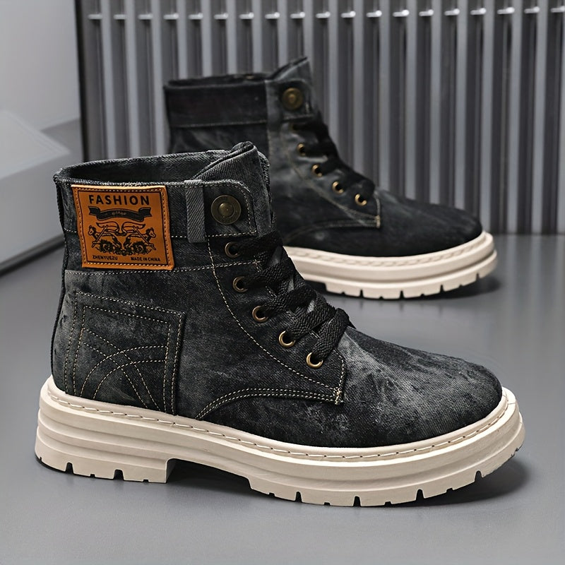 Zhenyuezu Men’s Casual Streetwear Ankle Boots