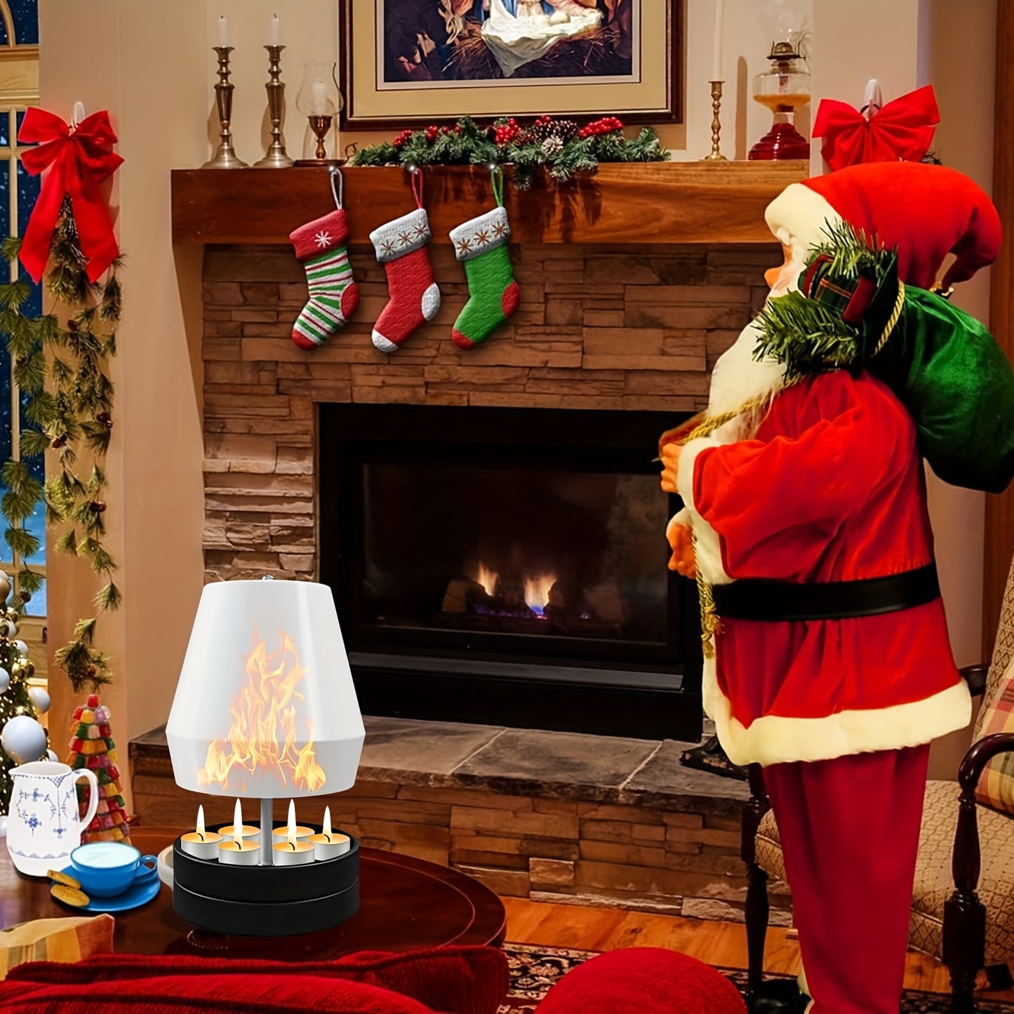 1 Multifunctional Portable Outdoor Indoor Heater with Candle Holder and Hand Warmer Function