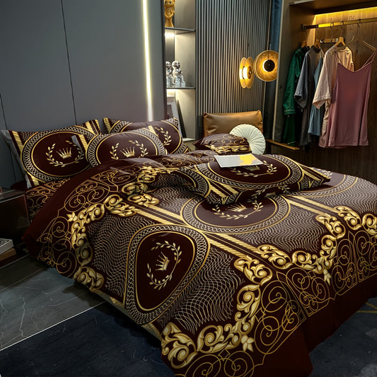 3-Piece Nordic European Floral Print Bedding Set