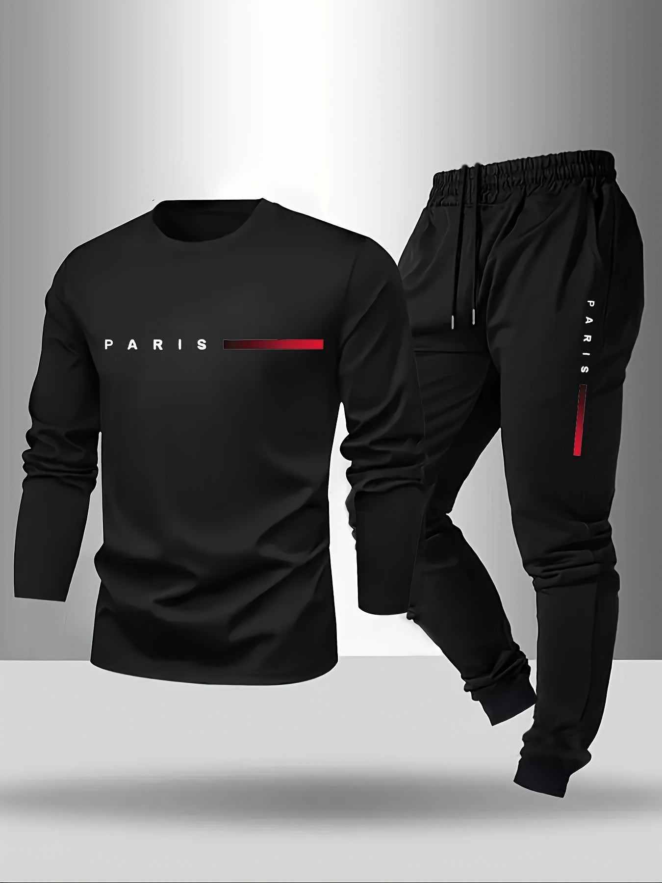 Men's Casual Fashionable Breathable Printed Loungewear Pants Set