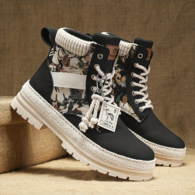 Men's All-Season Heavy-Duty Casual High-Top Boots: