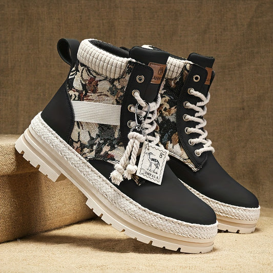 Men's All-Season Heavy-Duty Casual High-Top Boots:
