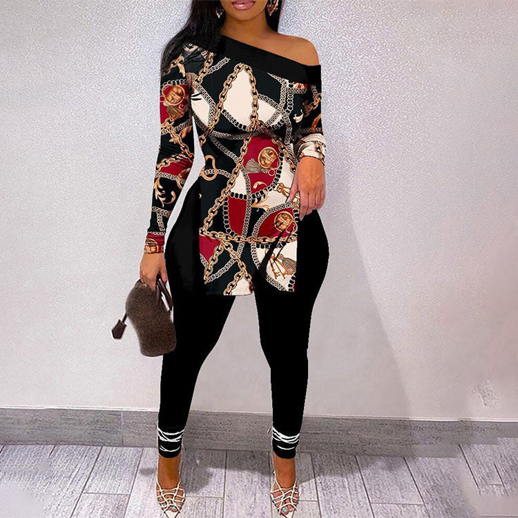 Women's Urban Style 3D Character Print Long Sleeve 2 pc Set