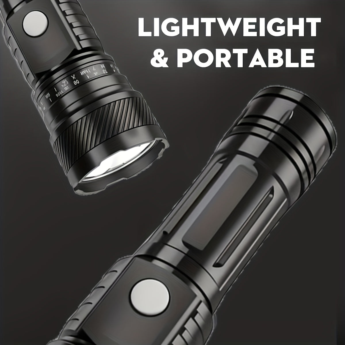 2/4pcs Solar Flashlight – Portable LED Flashlight with USB & Solar Charging