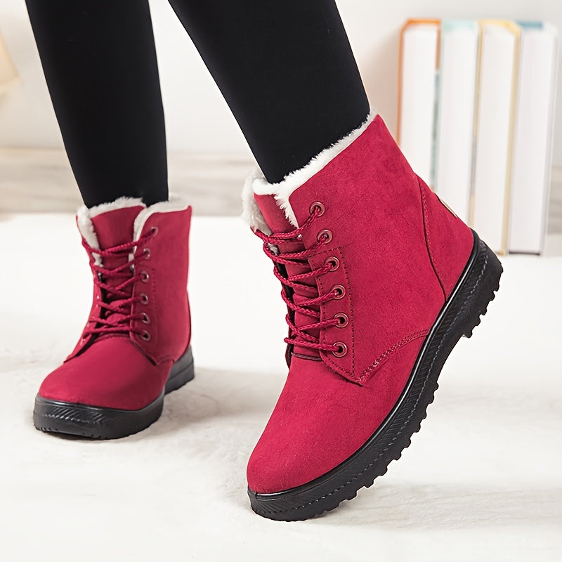 Slip-Resistant & Plush Lined Women's Winter Snow Boots – Black B