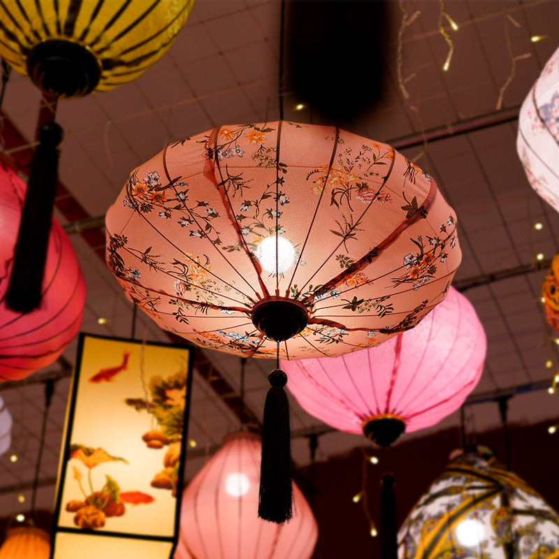 Chinese Style Fabric Lantern Balcony Waterproof Antique