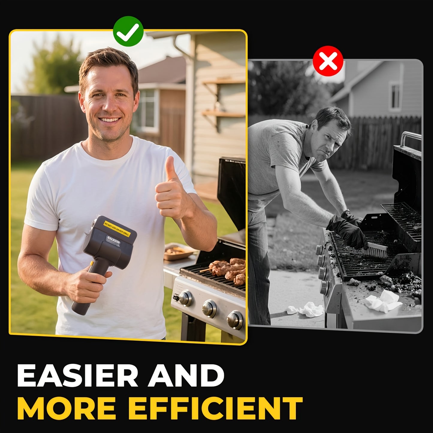 Electric Rechargeable Grill Brush, Spinning Stainless Steel Bristle BBQ Brush