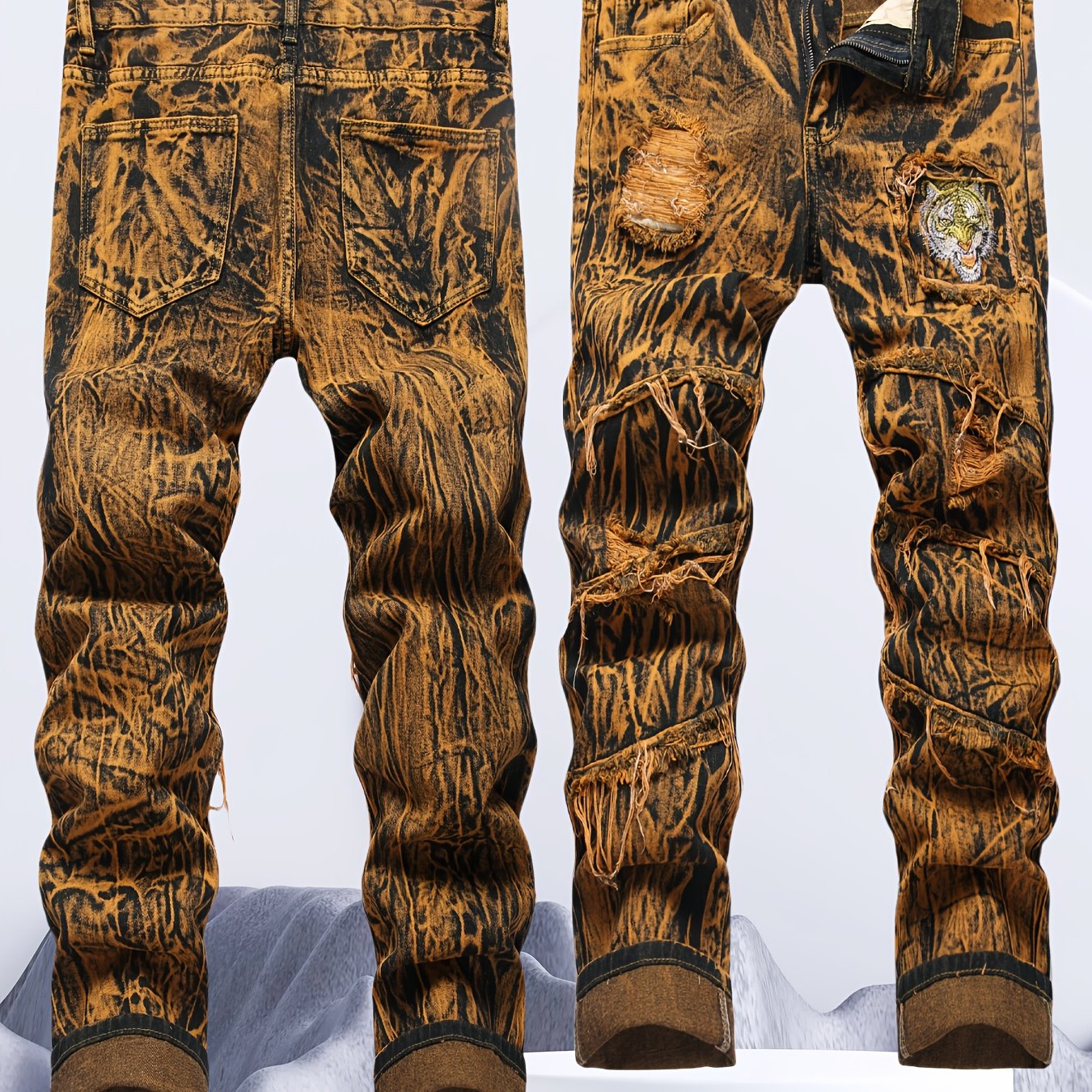 Men's Slim Stretch Ripped Jeans