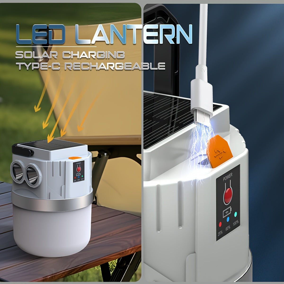 2/4pcs Solar Lanterns – Portable LED Solar-Powered Lights for Outdoor & Emergency Us