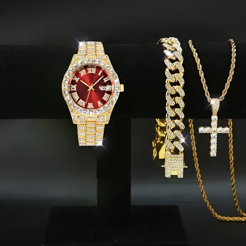 Mayer Migu Men's Watch & Accessories Set – 3 or 4 Piece Gift Collection