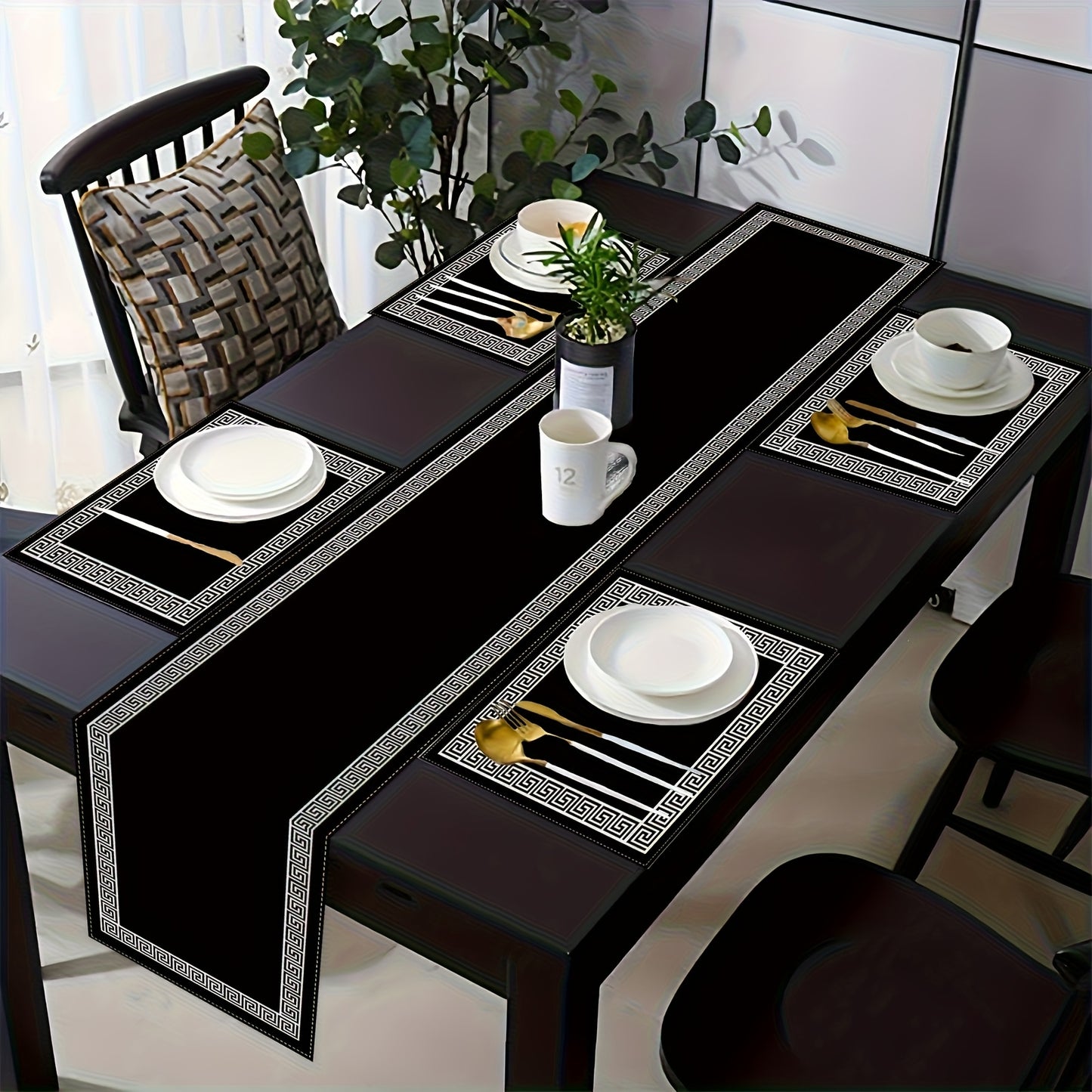 Luxury Gold Marble Table Placemats (Set of 4 or 6) – Non-Slip