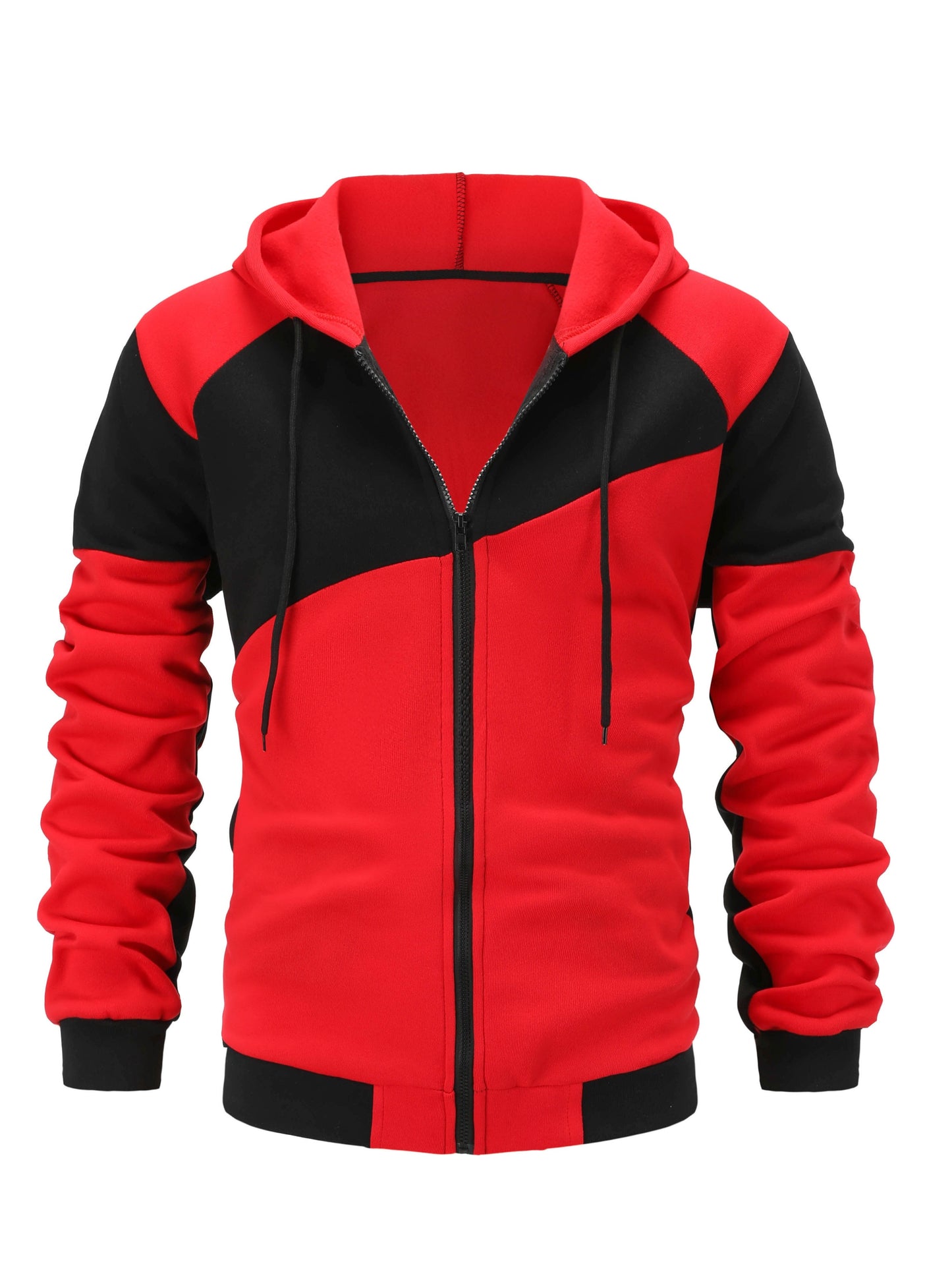 Autumn Winter Men's Zipper Hoodie Suit-Fleece Hoodie Men's Casual Sportswear Set