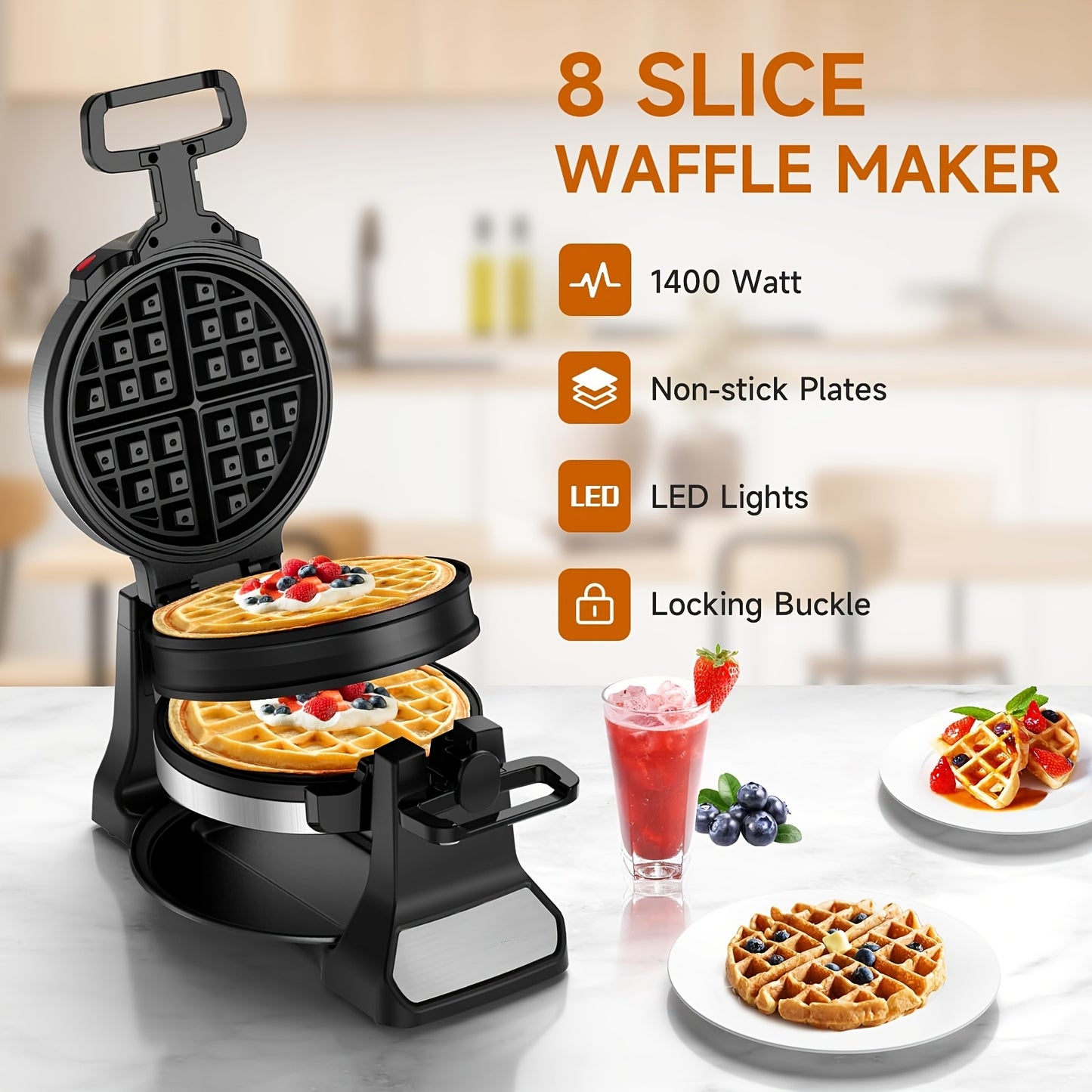 Double Belgian Waffle Maker