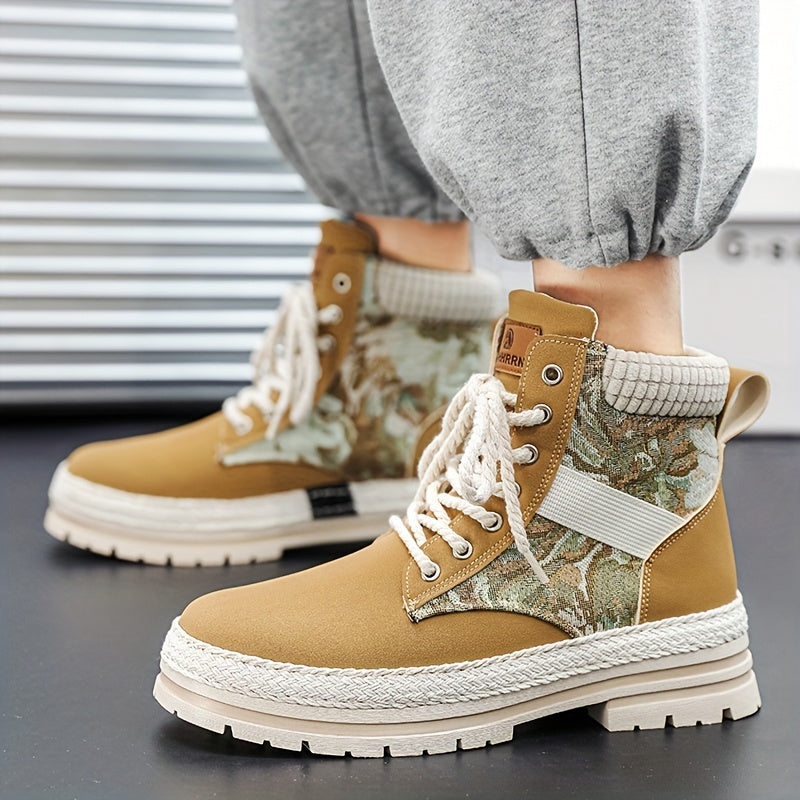 Men's All-Season Heavy-Duty Casual High-Top Boots: