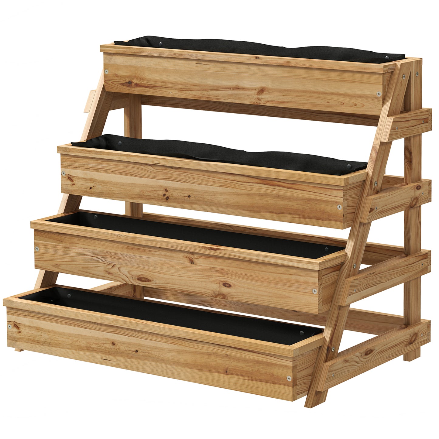4-tier vertical raised garden bed with drainage holes