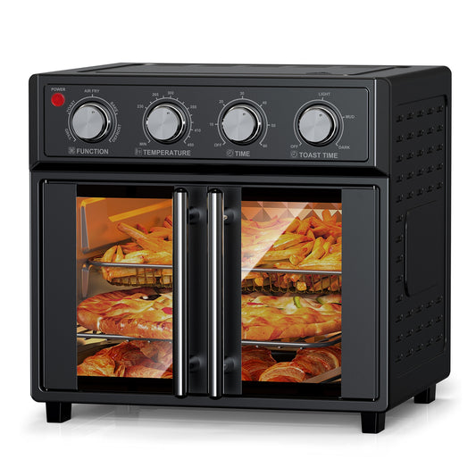 29QT French Door Air Fryer Toaster Oven (1700W Black