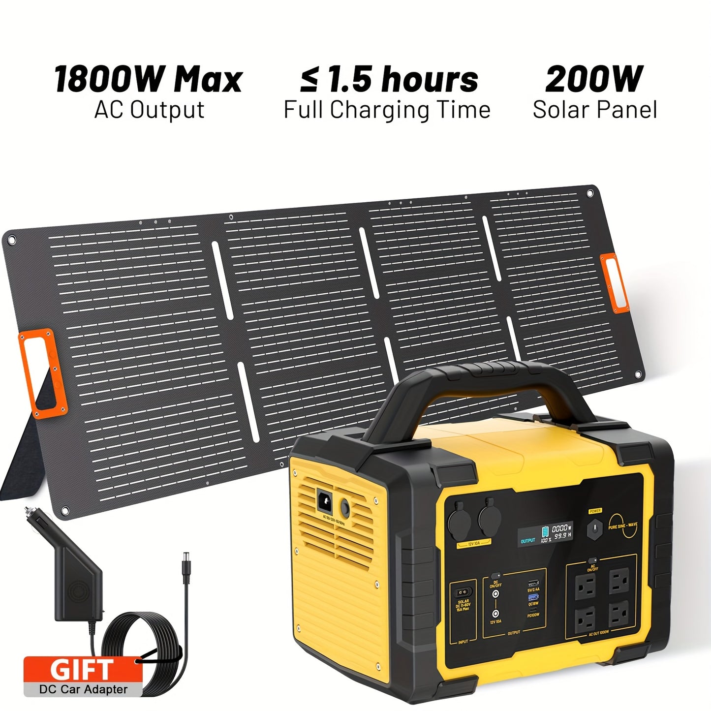 A Mobile Power Supply, equipped with a 200W solar panel