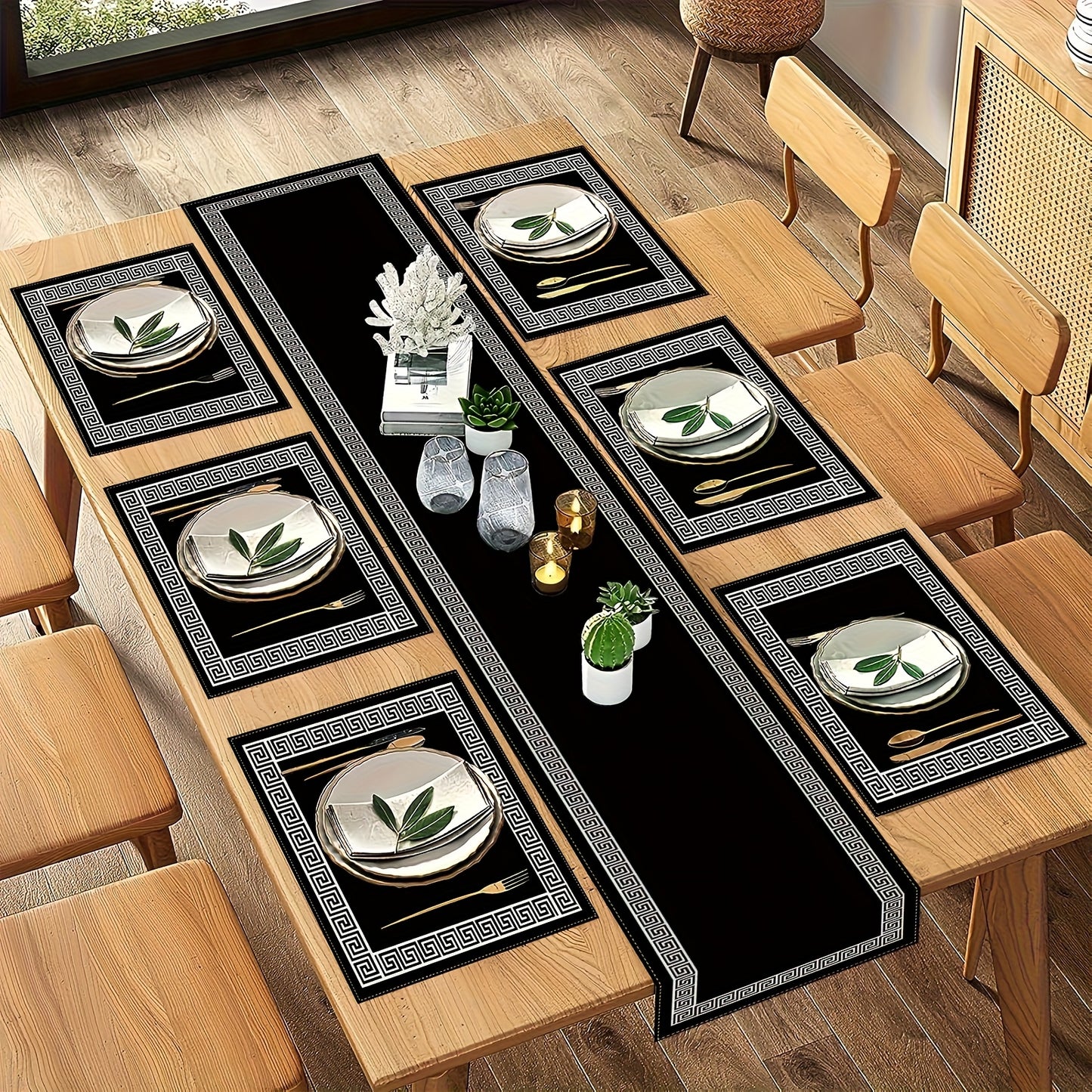Luxury Gold Marble Table Placemats (Set of 4 or 6) – Non-Slip