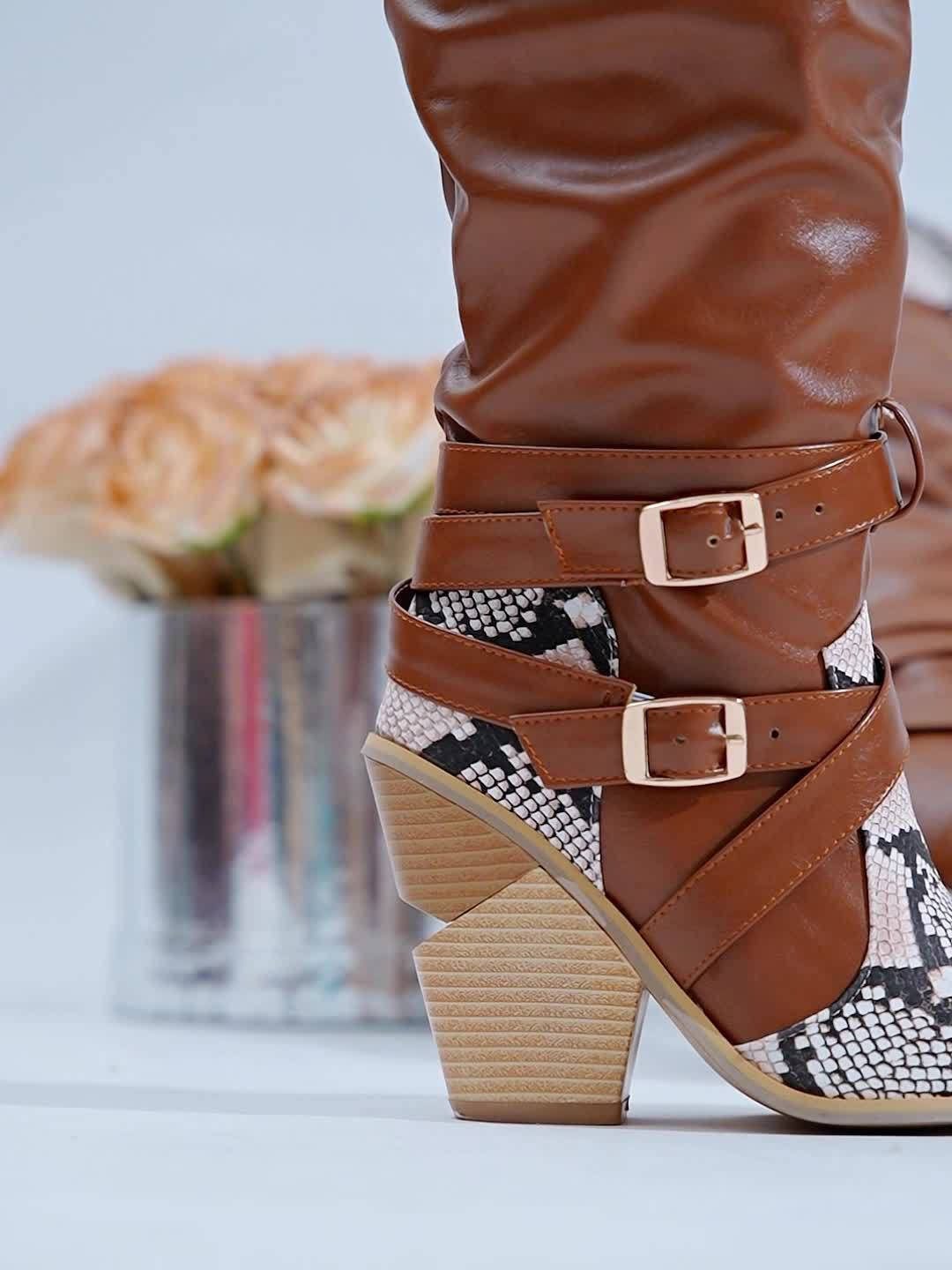 Stunning Snake Pattern Western Cowboy Boots for Women